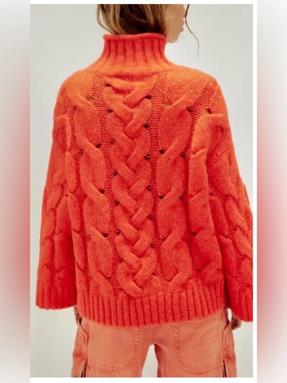 NWT Free People Clementine SoftSpun Cable Knit Pullover